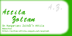 attila zoltan business card